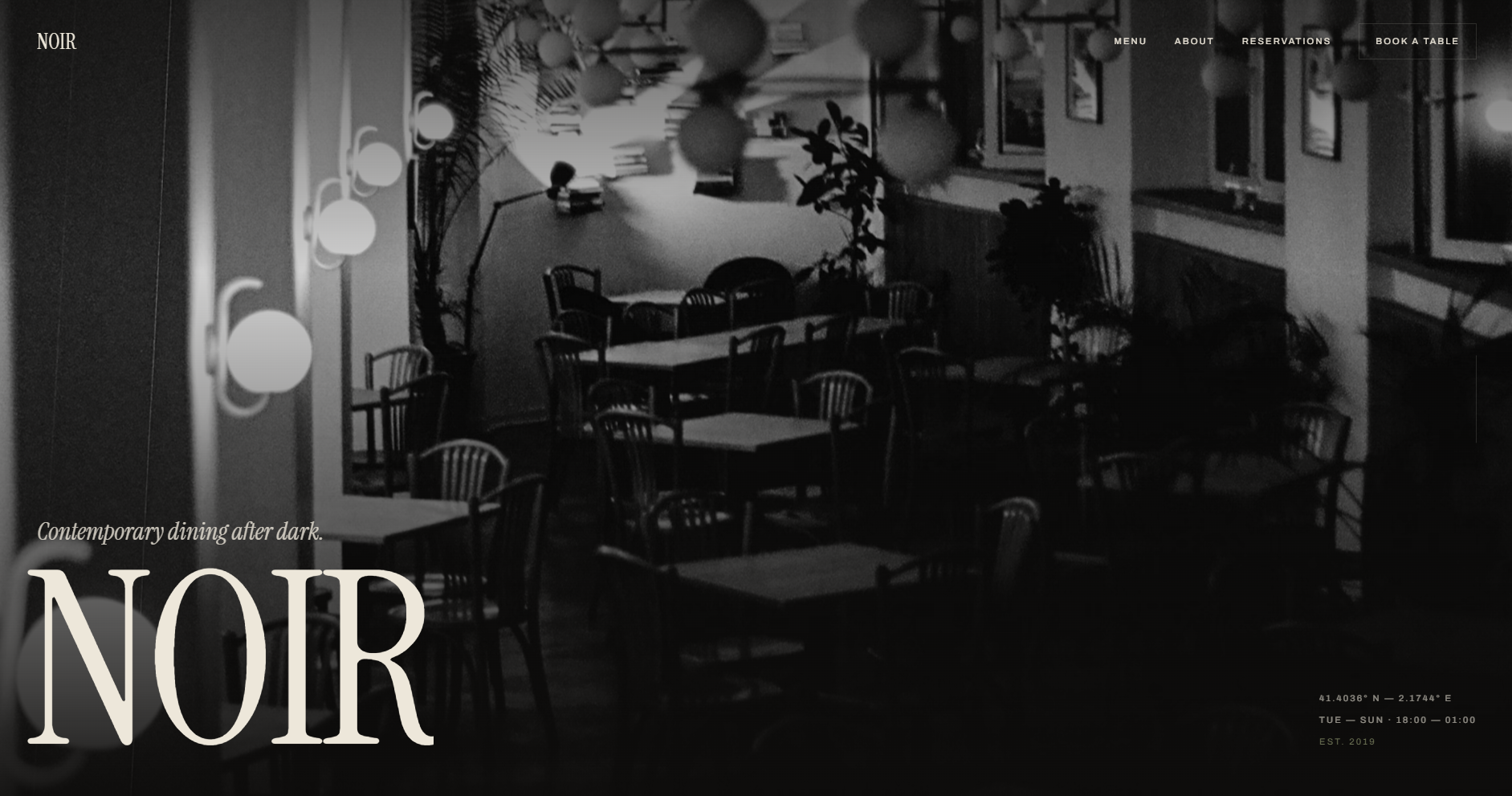 NOIR — ресторан